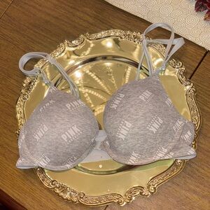 PINK Victoria's Secret Heather Gray Bra 34 B